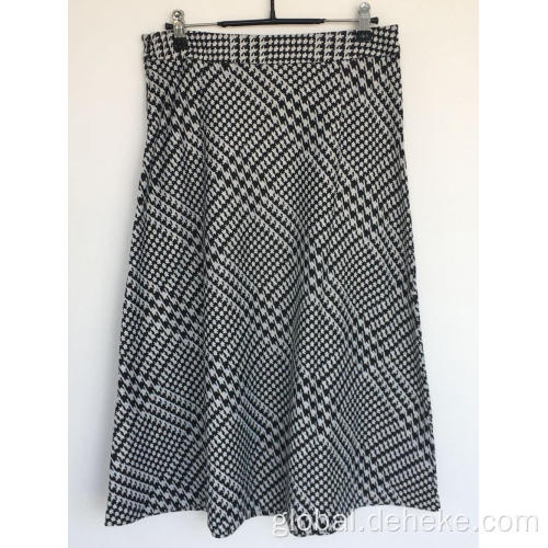 Frock Dress For Women Women's knitted jacquard black/white skirt Manufactory